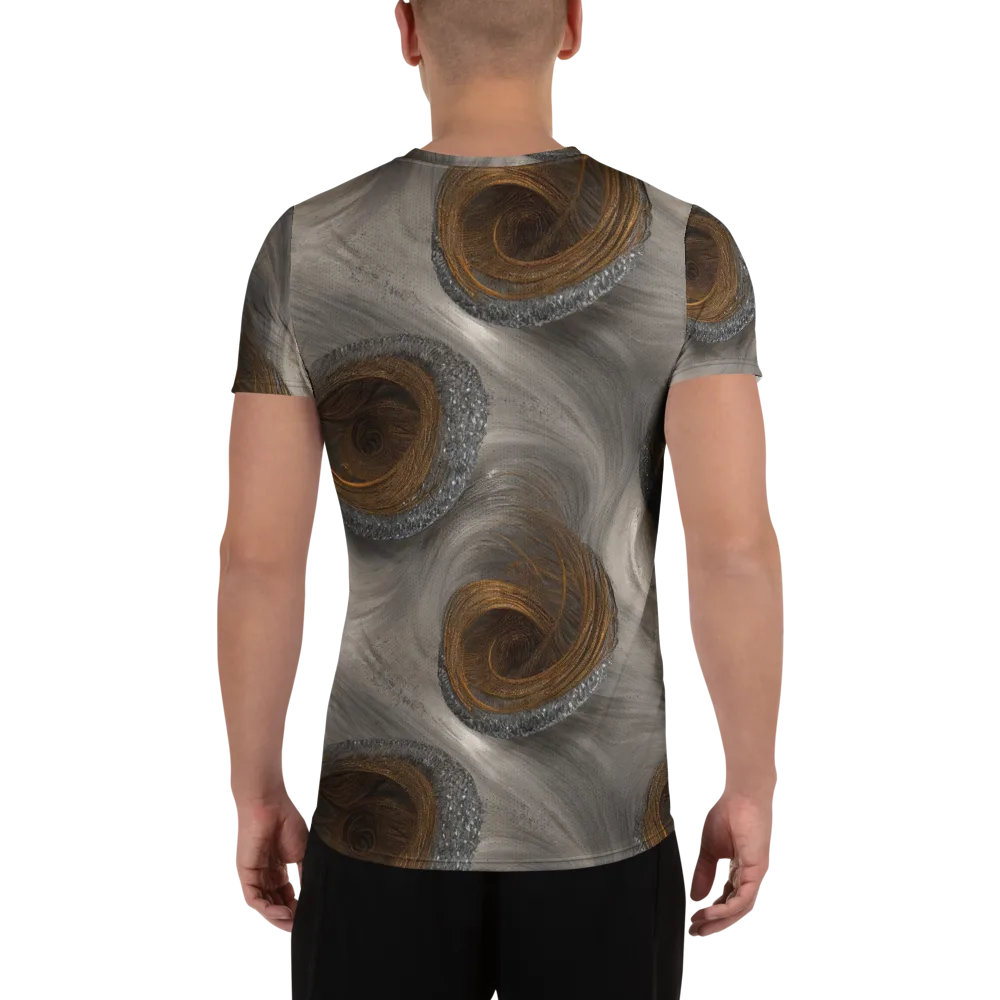 Bronze Gyre on Men's Athletic T-Shirt — Back