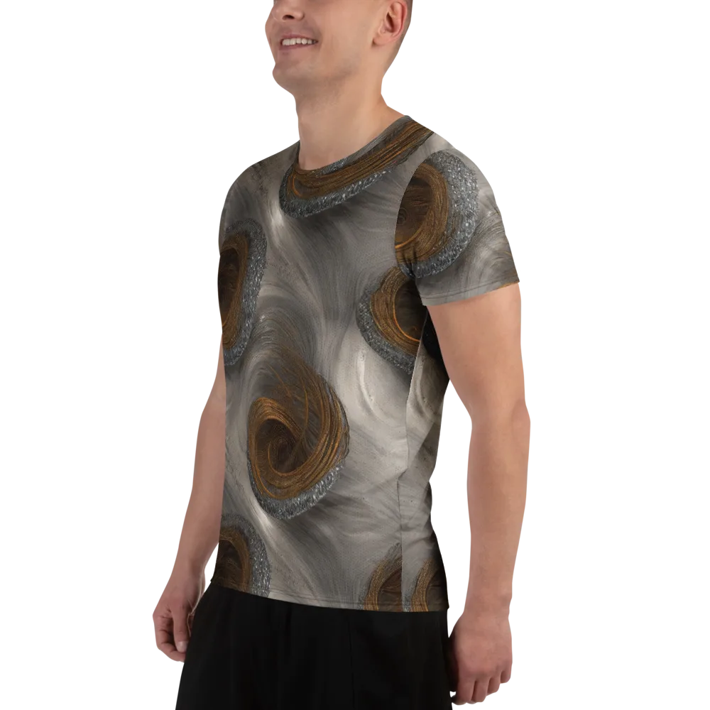 Bronze Gyre on Men's Athletic T-Shirt — Left
