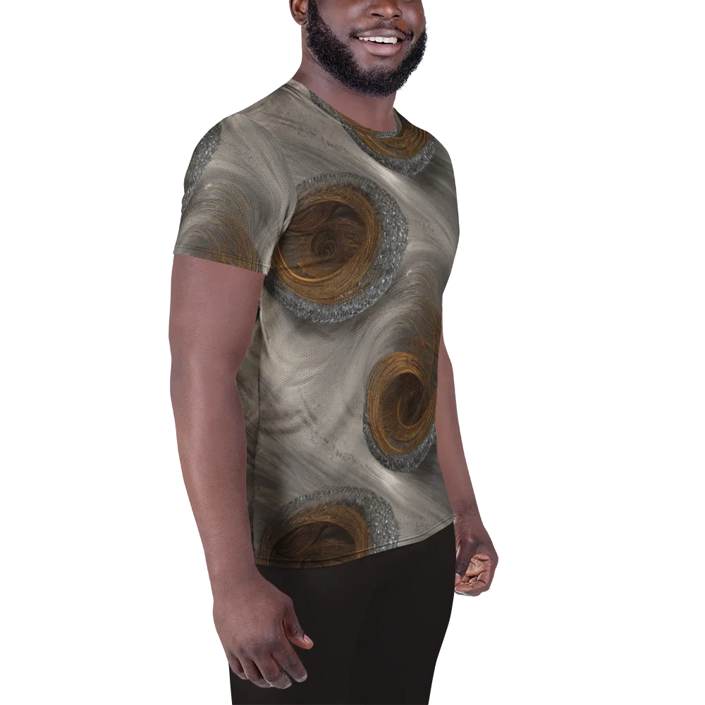 Bronze Gyre on Men's Athletic T-Shirt — Right