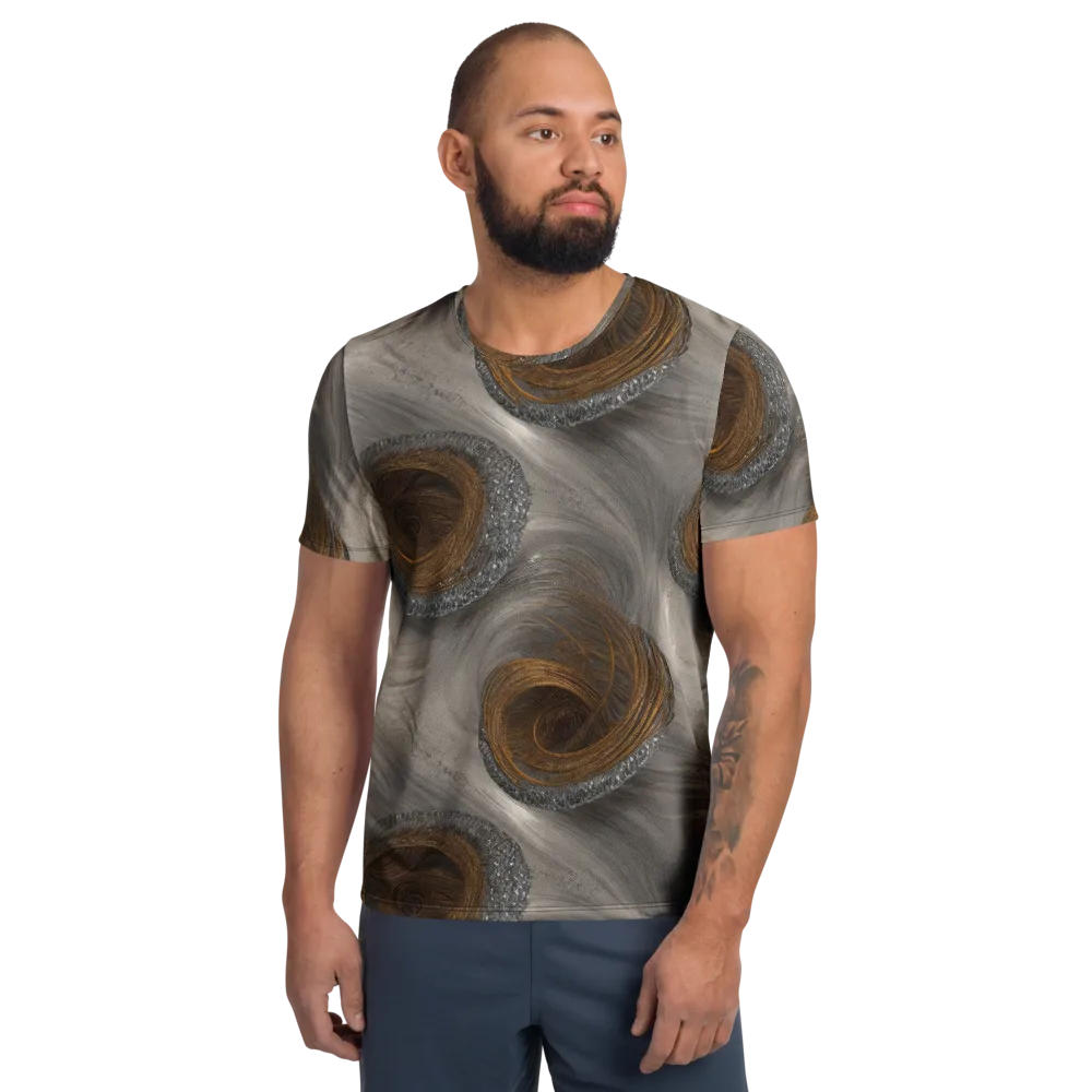 Bronze Gyre on Men's Athletic T-Shirt — Front