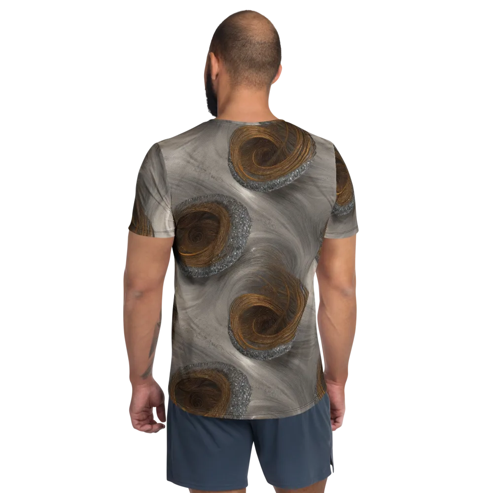 Bronze Gyre on Men's Athletic T-Shirt — Back