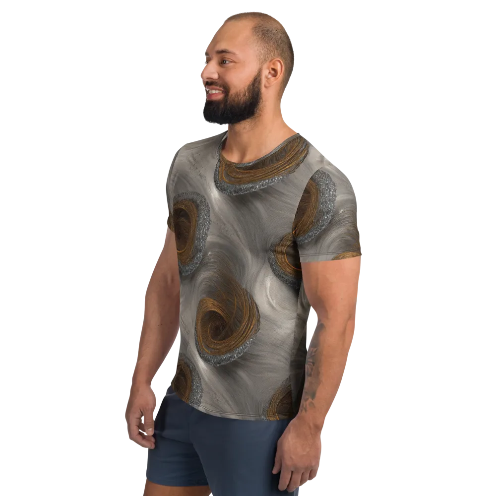 Bronze Gyre on Men's Athletic T-Shirt — Left