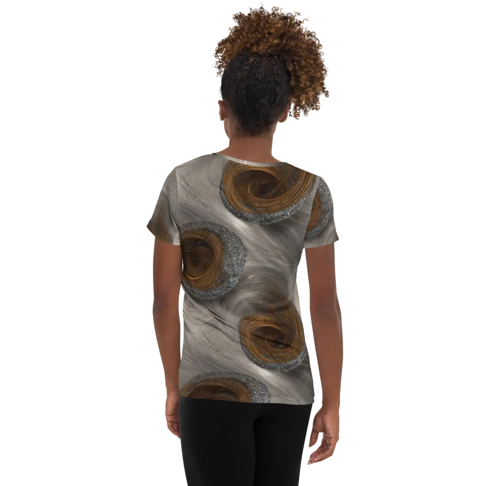 Bronze Gyre on Women's Athletic T-Shirt — Back
