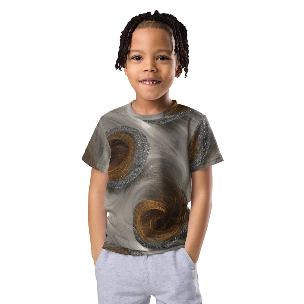 Bronze Gyre on Kids Crew Neck T-Shirt — Front