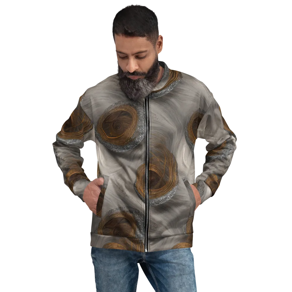 Bronze Gyre on Bomber Jacket — Front