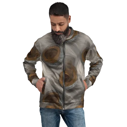 Bronze Gyre on a Bomber Jacket