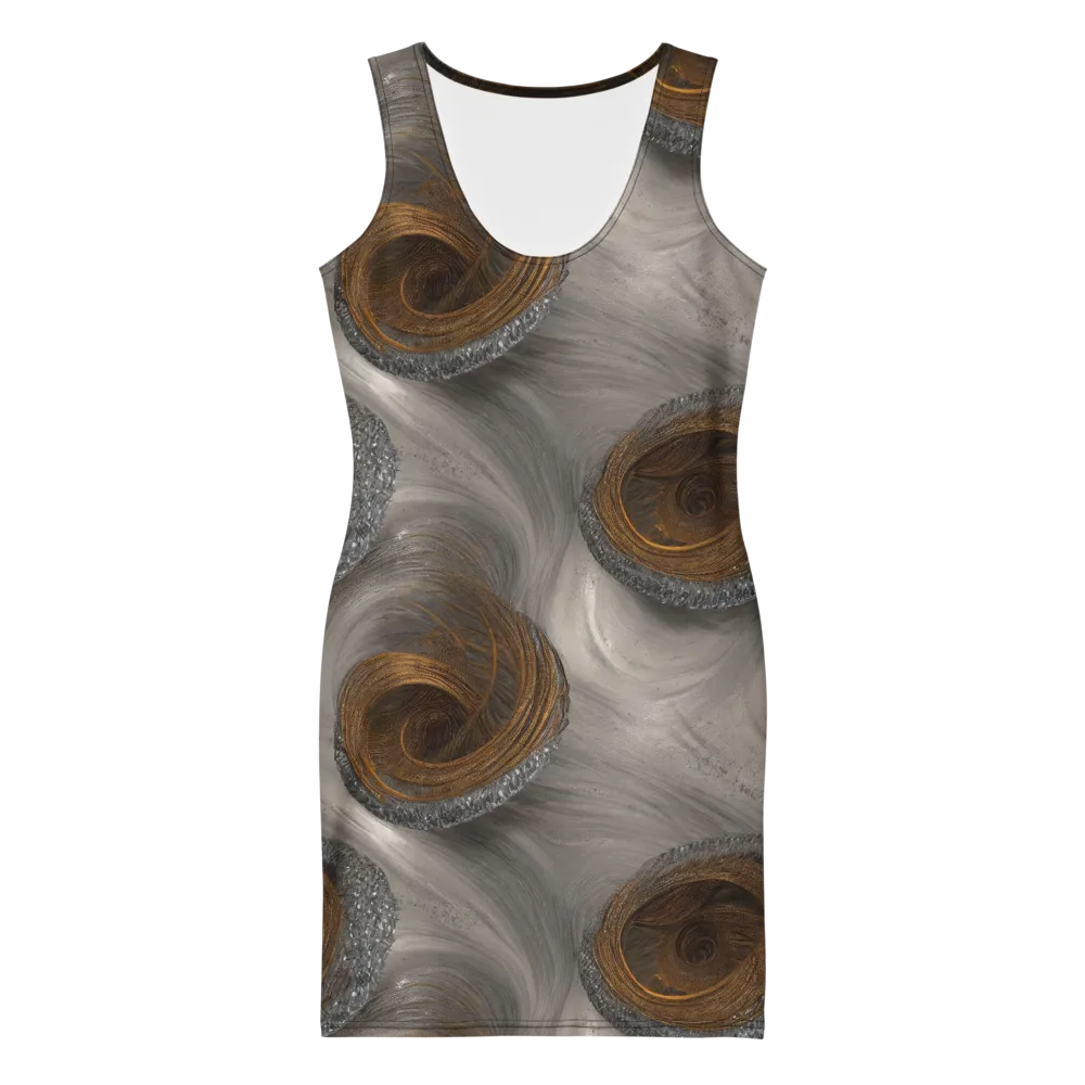 Bronze Gyre on Bodycon Dress — Front