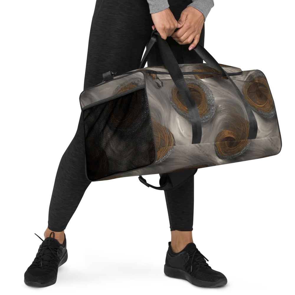 Bronze Gyre on Duffle Bag — Right Front