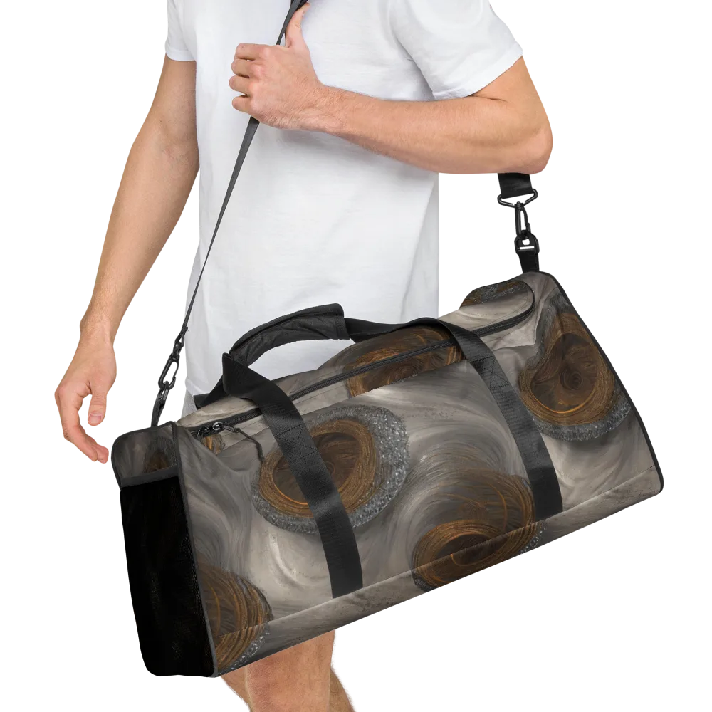 Bronze Gyre on Duffle Bag — Right Front