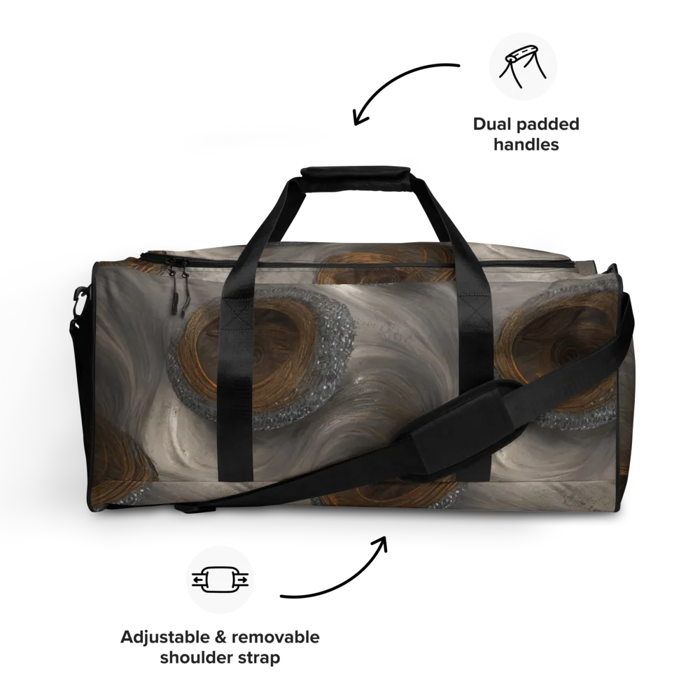 Bronze Gyre on Duffle Bag — Front