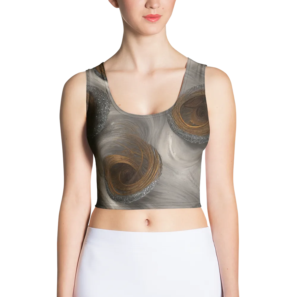 Bronze Gyre on Crop Top — Front