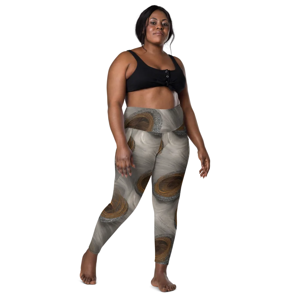 Bronze Gyre on Leggings with Pockets — Front