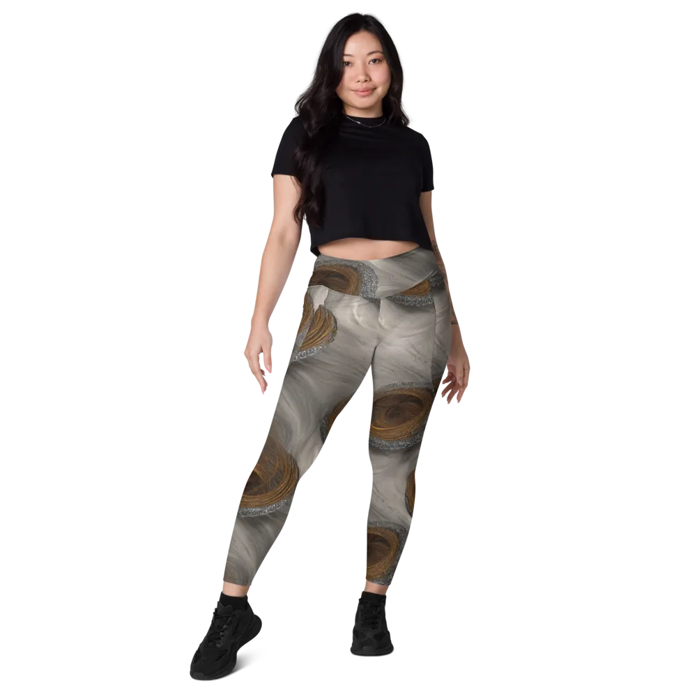 Bronze Gyre on Leggings with Pockets — Front