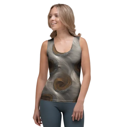 Bronze Gyre on a Women's Tank Top
