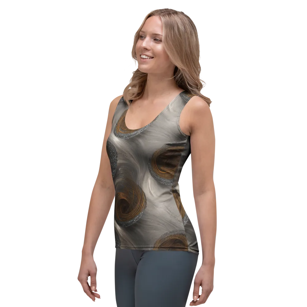 Bronze Gyre on Women's Tank Top — Left Front