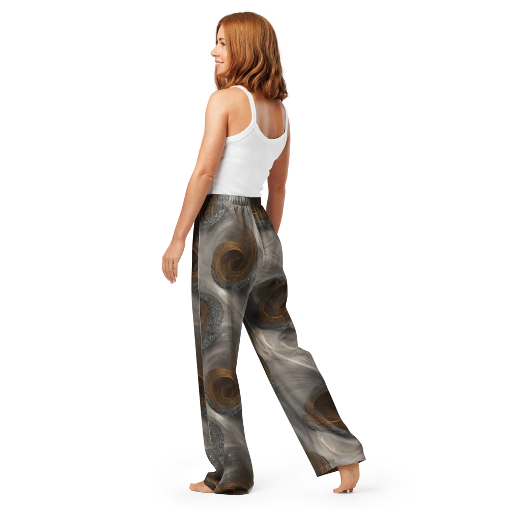 Bronze Gyre on Women's Pajama Pants — Back