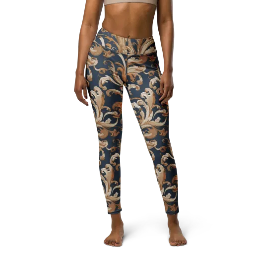 Gilded Flourish on a Yoga Leggings