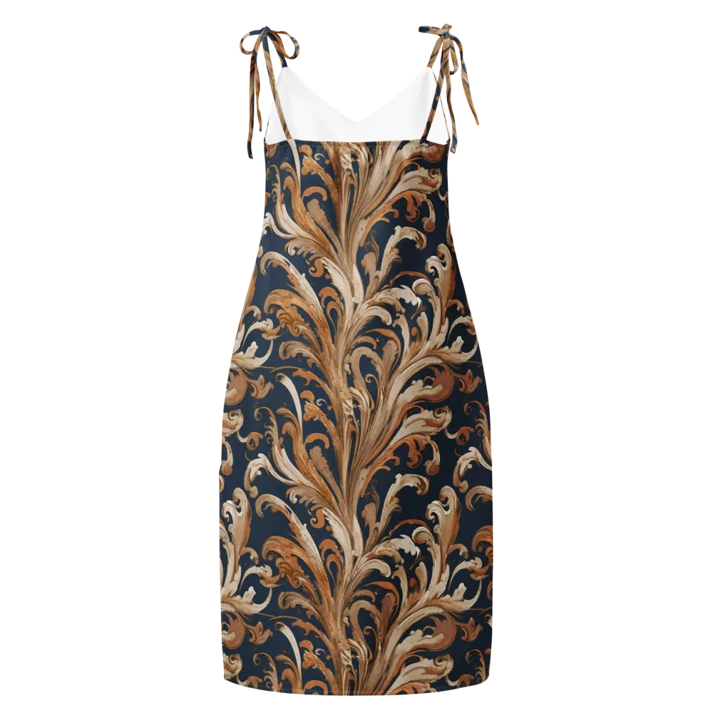 Gilded Flourish on Slip Dress — Back