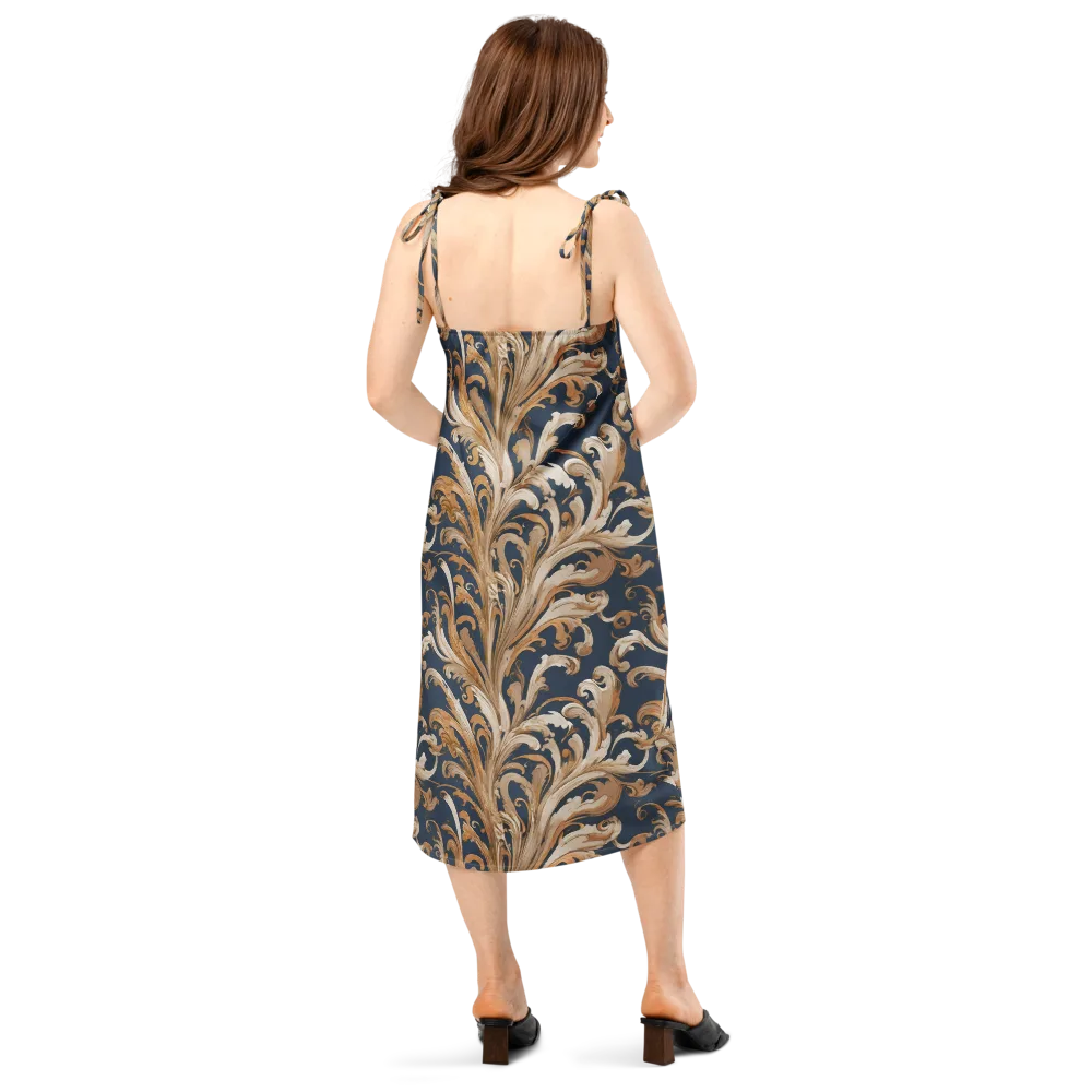 Gilded Flourish on Slip Dress — Back