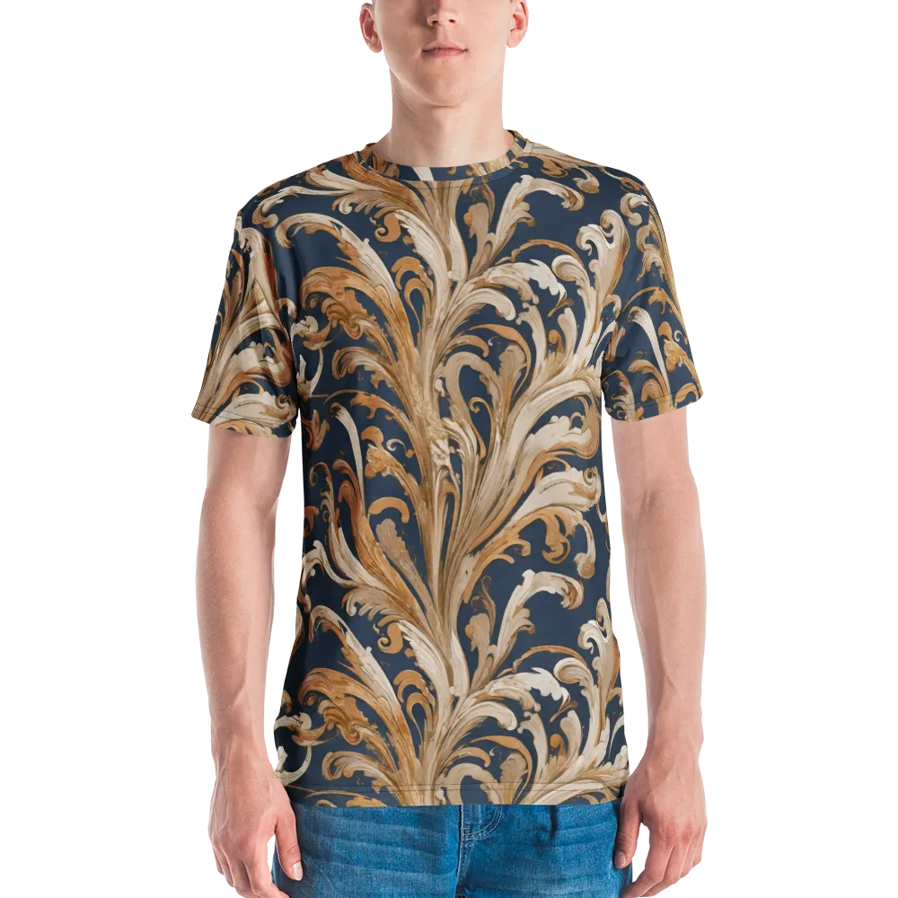 Gilded Flourish on Men's Crew Neck T-Shirt — Front