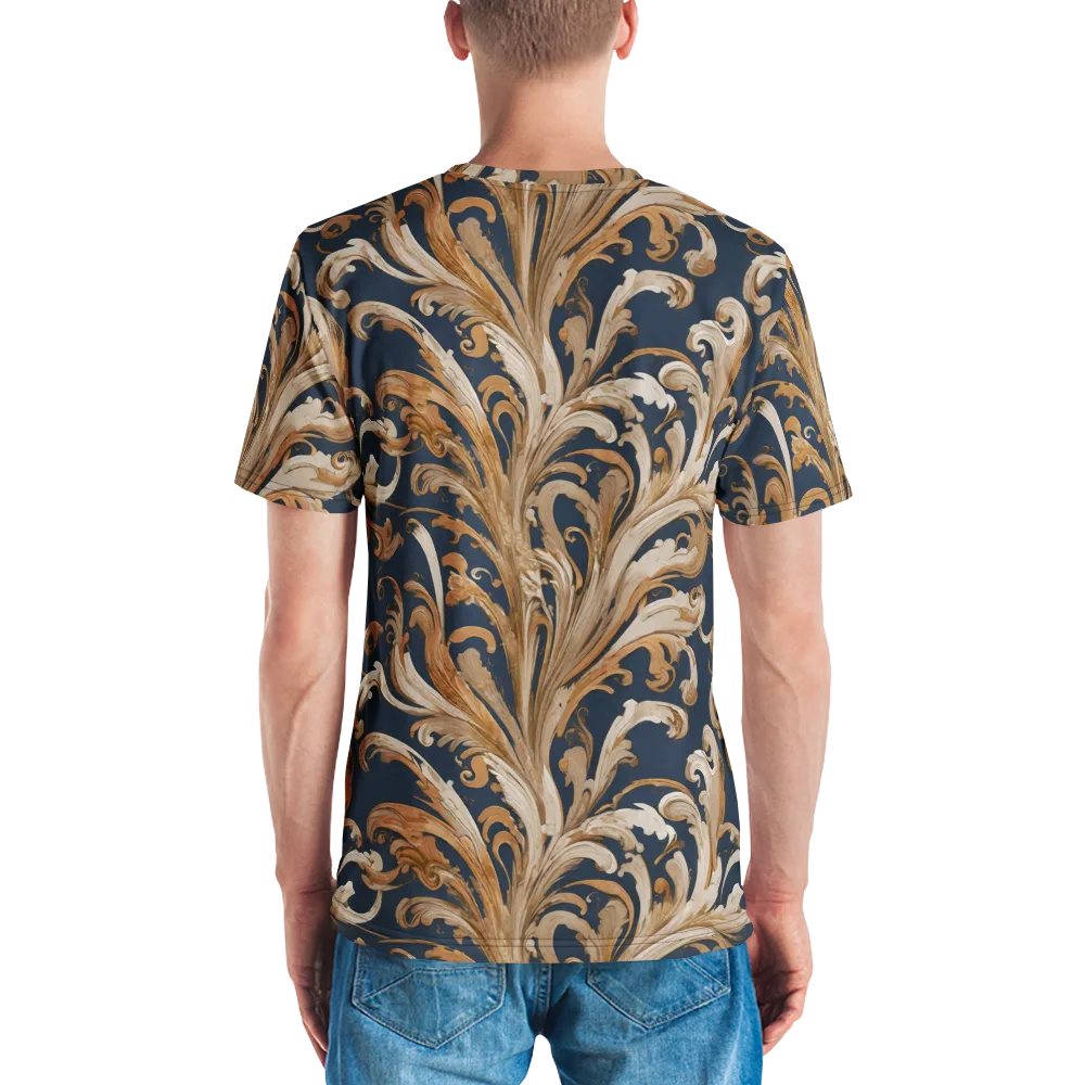 Gilded Flourish on Men's Crew Neck T-Shirt — Back