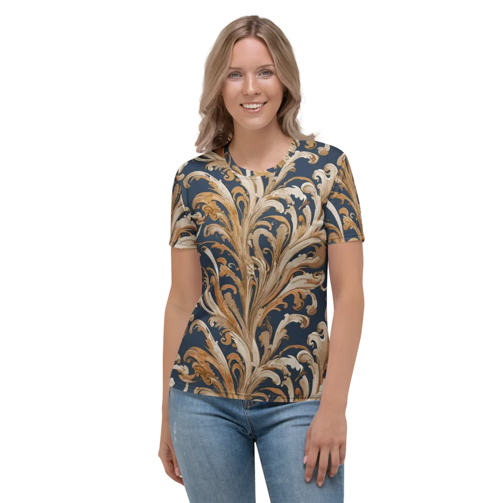 Gilded Flourish on Women's Crew Neck T-Shirt — Front