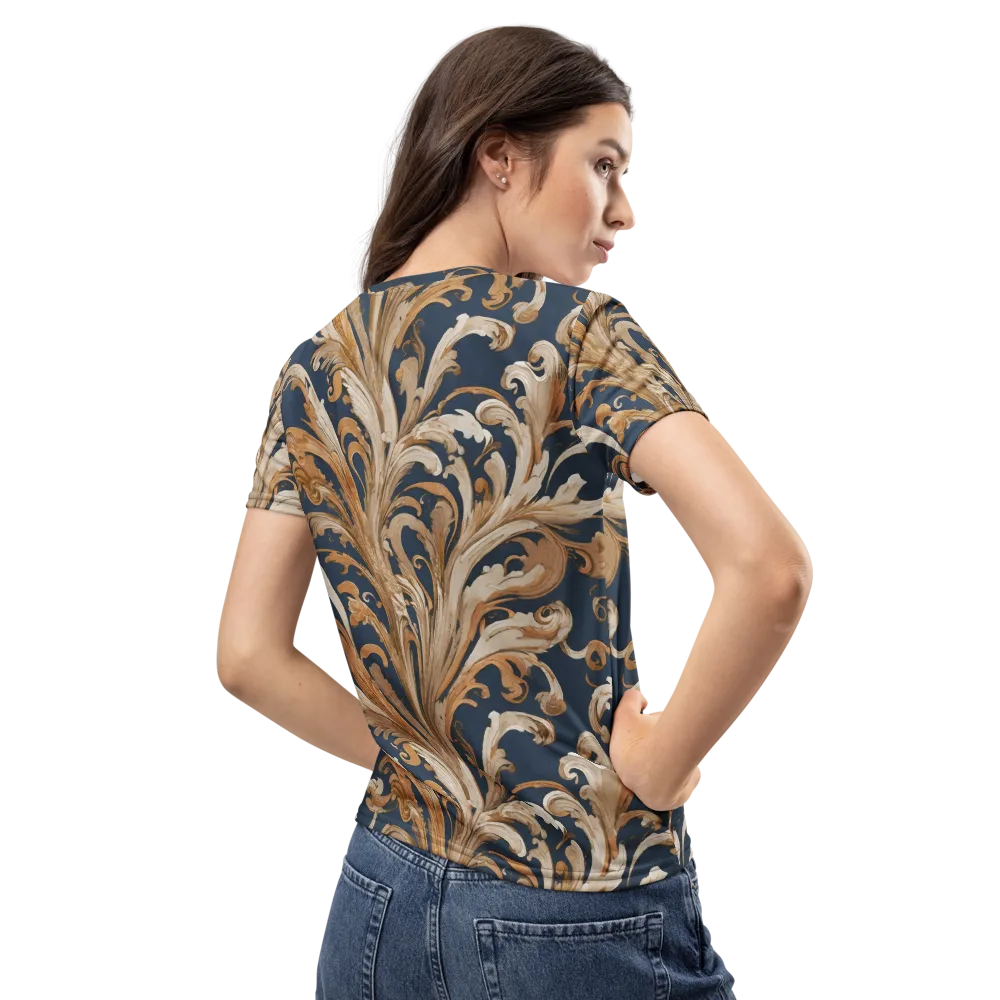 Gilded Flourish on Women's Crew Neck T-Shirt — Back