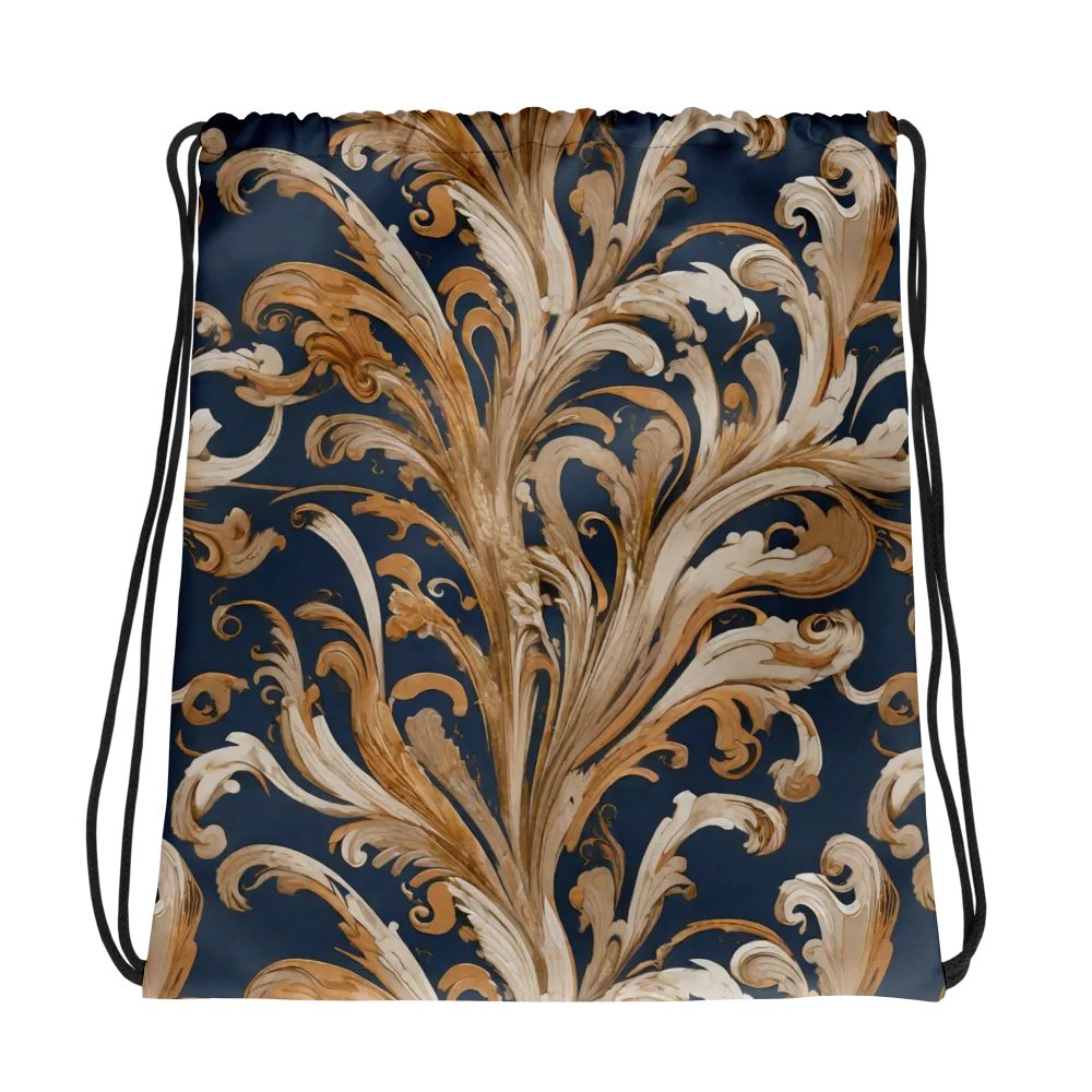 Gilded Flourish on Drawstring Bag — Photo