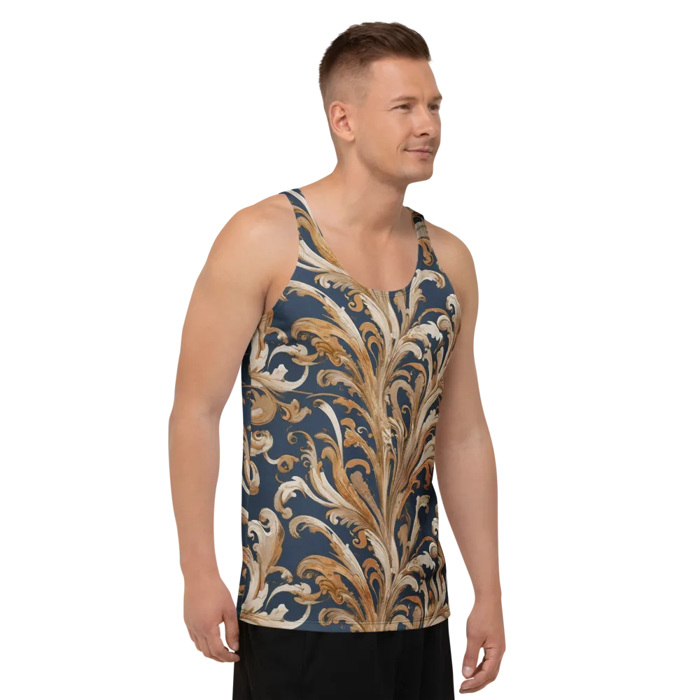 Gilded Flourish on Men's Tank Top — Right Front