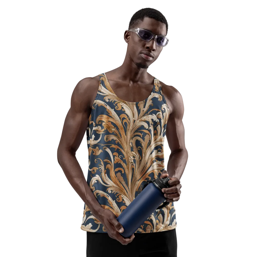 Gilded Flourish on Men's Tank Top — Front
