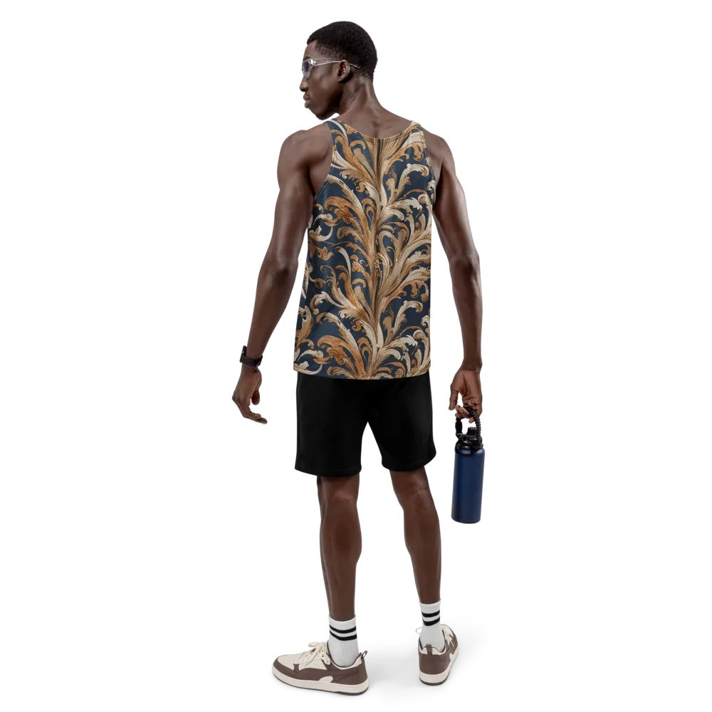 Gilded Flourish on Men's Tank Top — Back