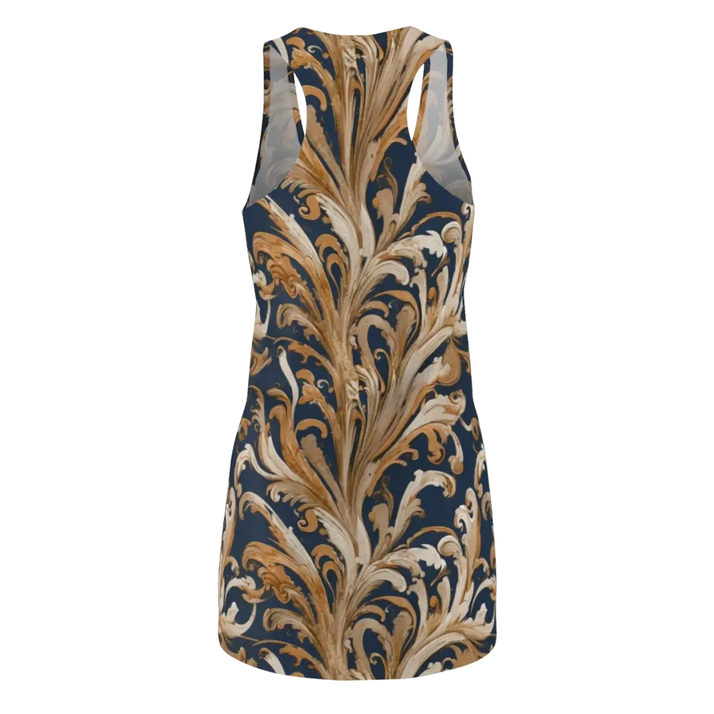 Gilded Flourish on Racerback Dress — Back