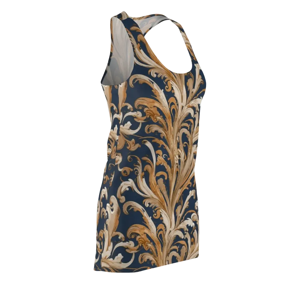 Gilded Flourish on Racerback Dress — Front Side