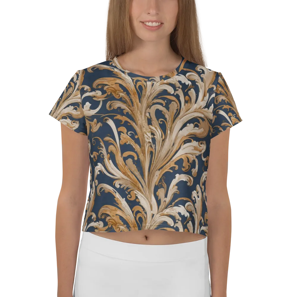 Gilded Flourish on Crop Tee — Front