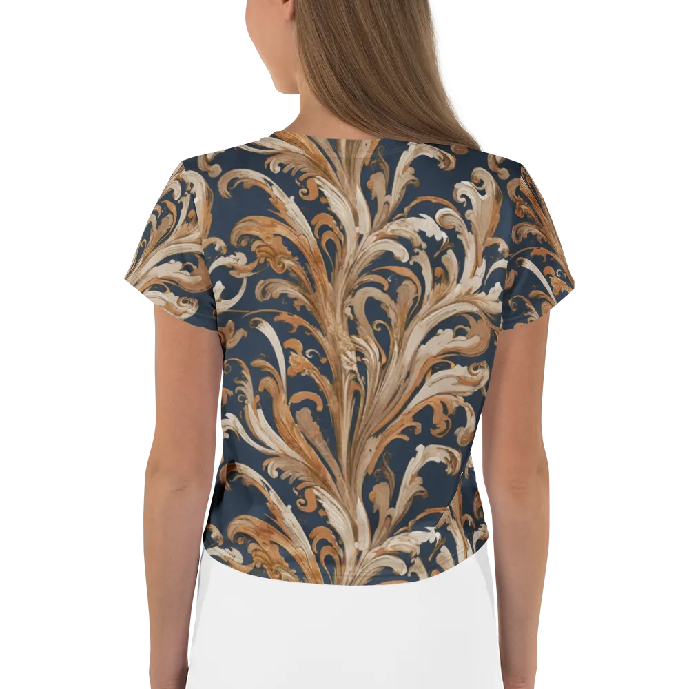 Gilded Flourish on Crop Tee — Back