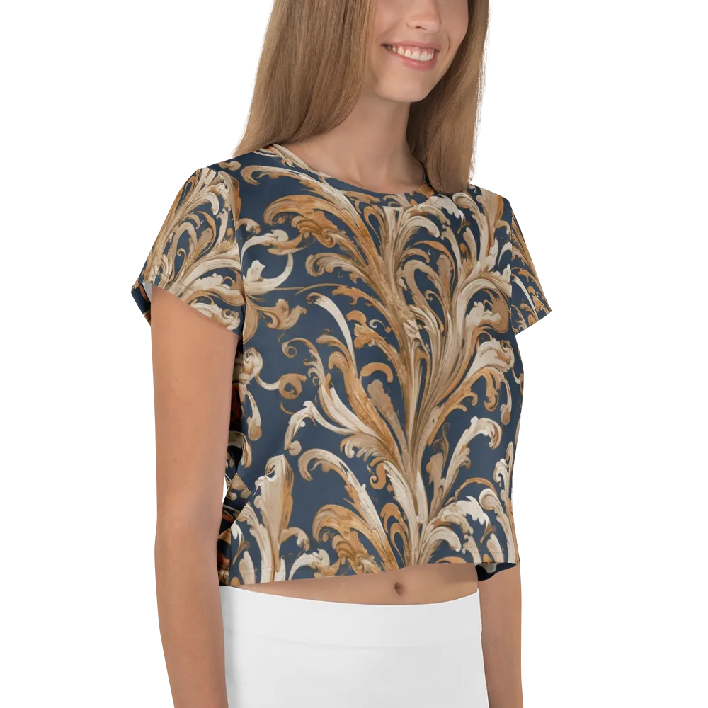 Gilded Flourish on Crop Tee — Right