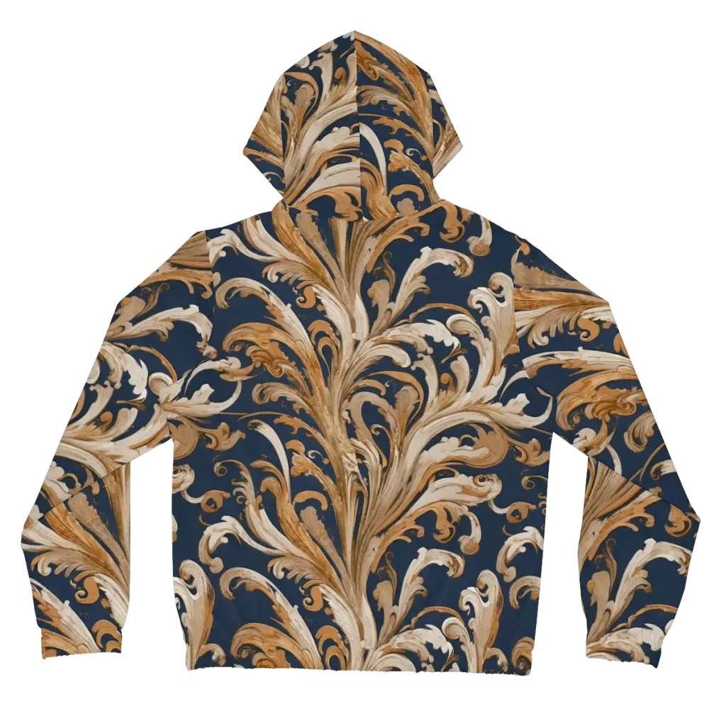 Gilded Flourish on Women's Full-Zip Hoodie — Back