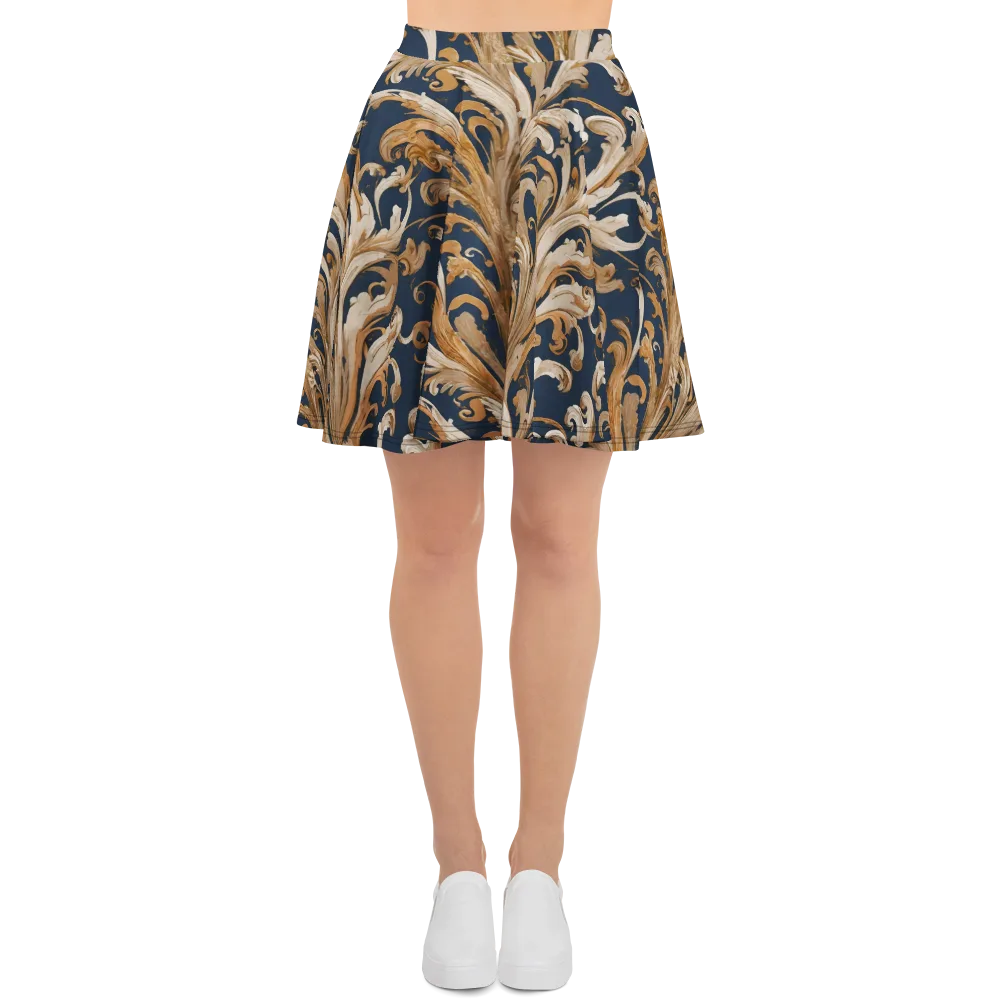 Gilded Flourish on Skater Skirt — Front