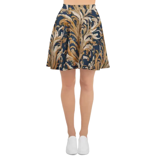 Gilded Flourish on a Skater Skirt