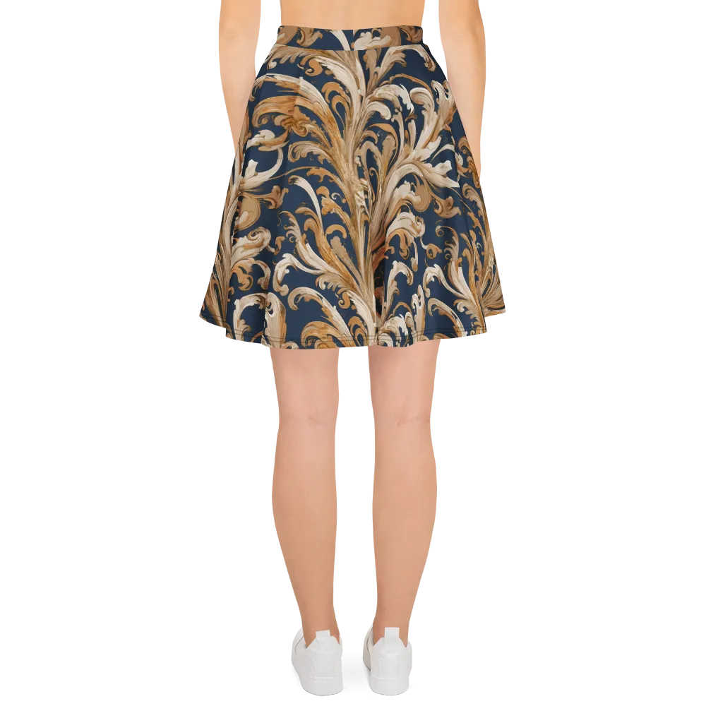 Gilded Flourish on Skater Skirt — Back