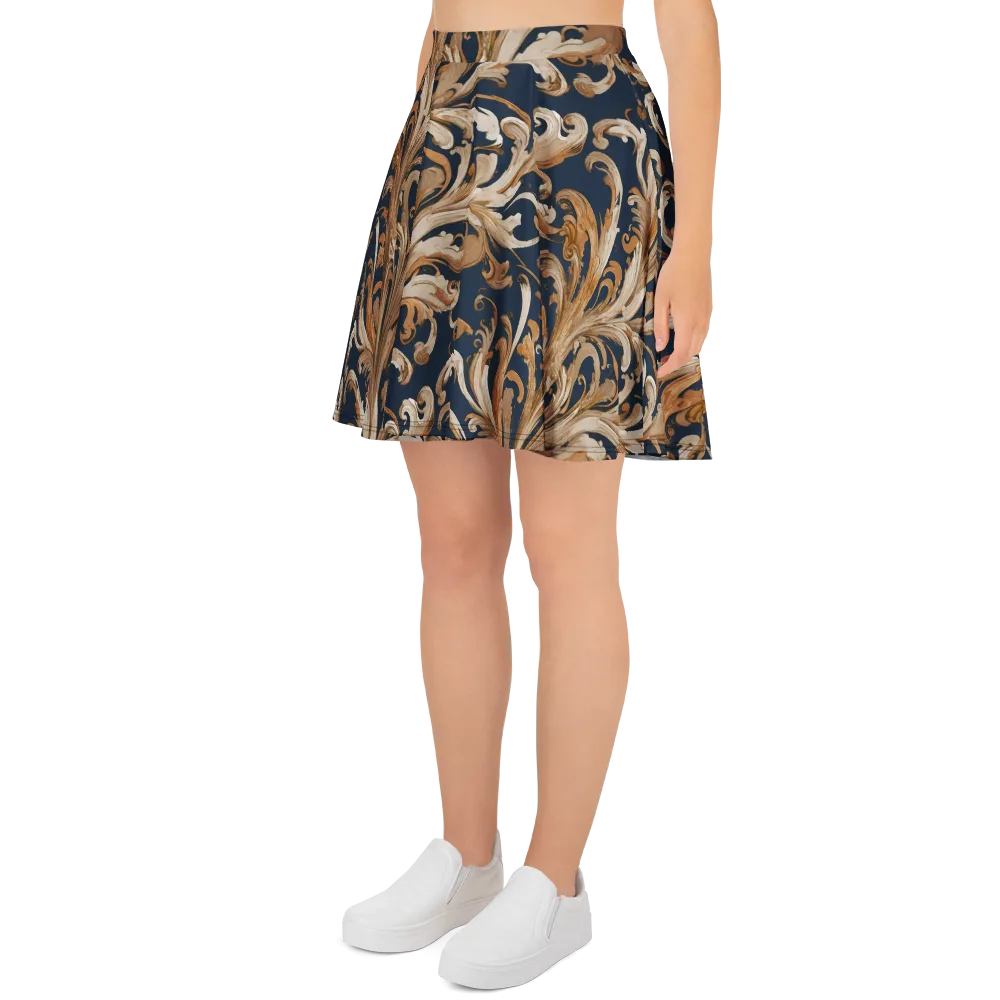 Gilded Flourish on Skater Skirt — Left