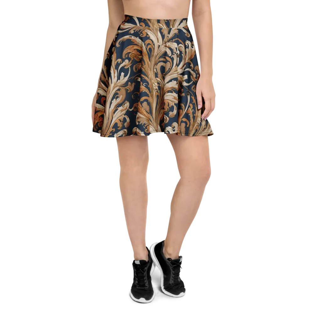 Gilded Flourish on Skater Skirt — Front
