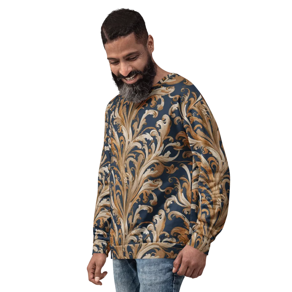 Gilded Flourish on Sweatshirt — Left Front