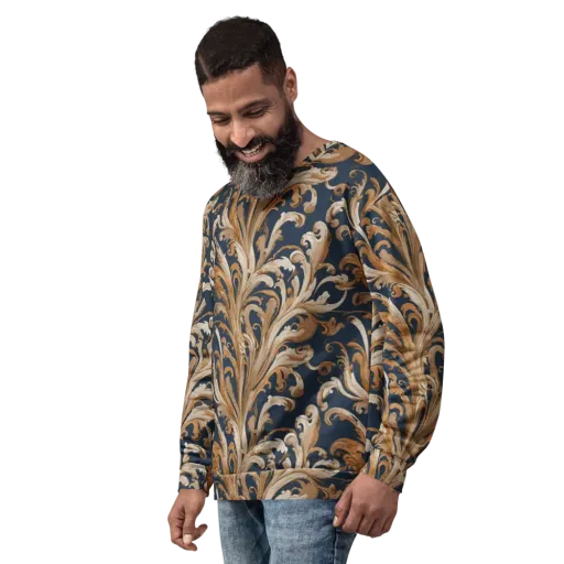 Gilded Flourish on a Sweatshirt