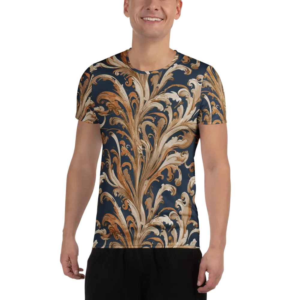 Gilded Flourish on Men's Athletic T-Shirt — Front