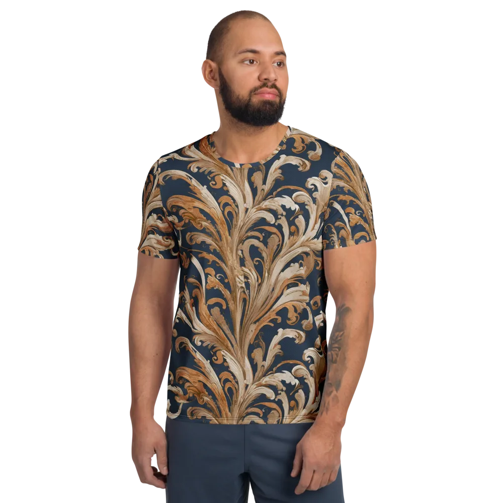 Gilded Flourish on Men's Athletic T-Shirt — Front