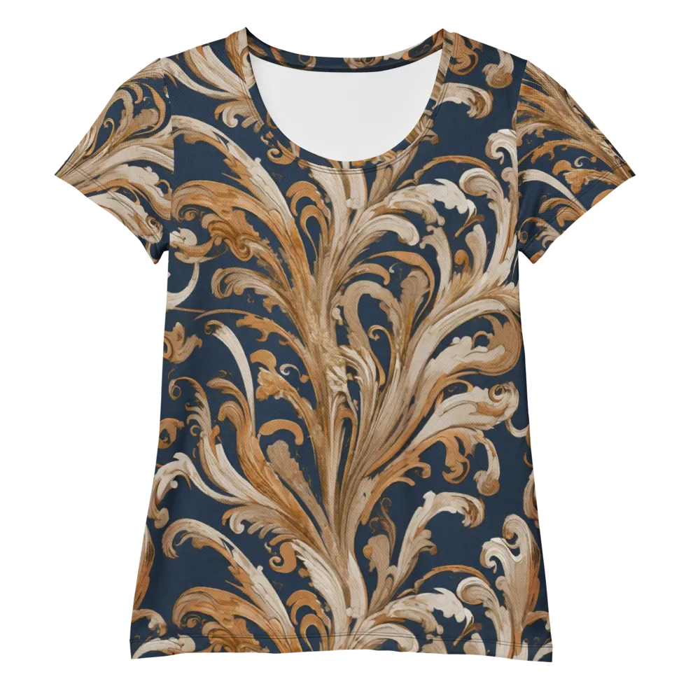 Gilded Flourish on Women's Athletic T-Shirt — Front