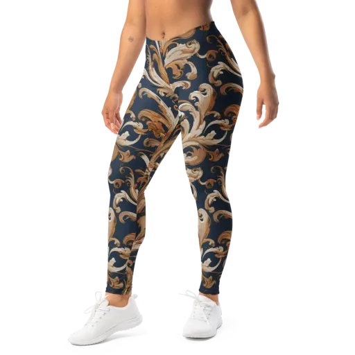 Gilded Flourish on a Leggings