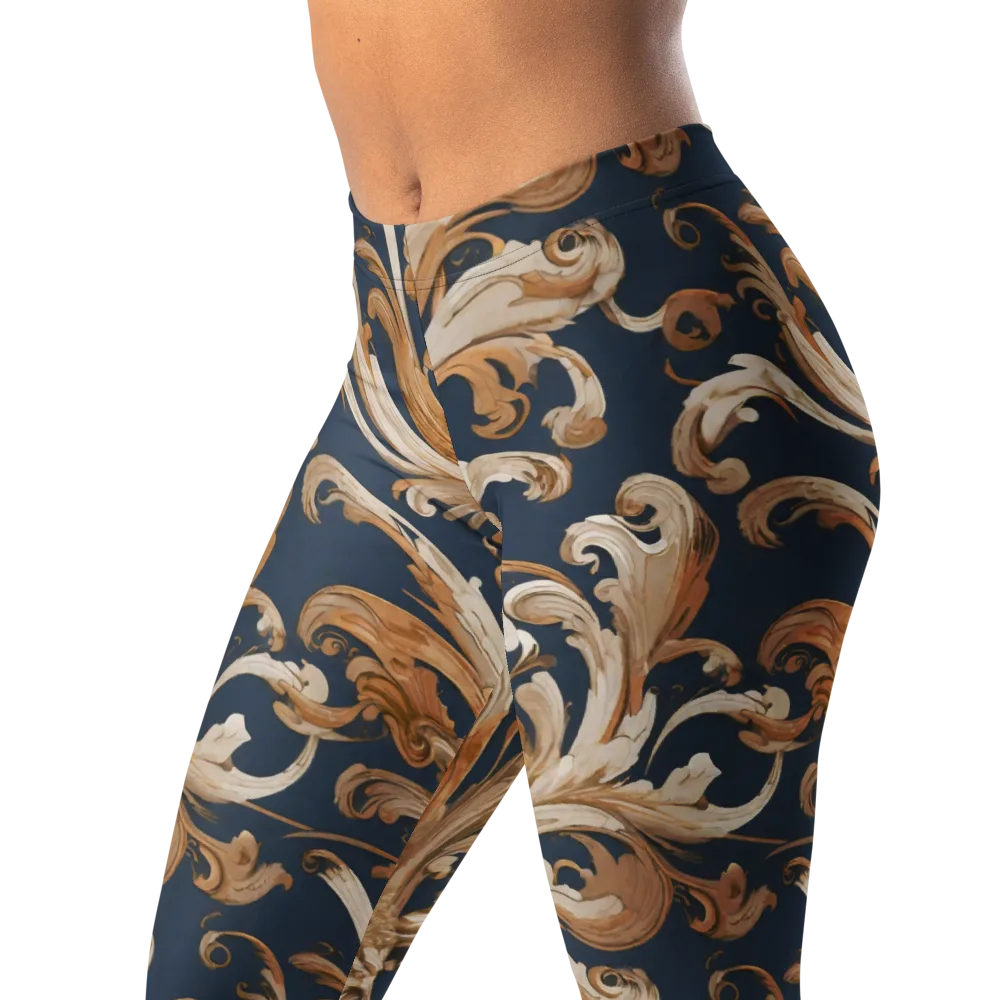 Gilded Flourish on Leggings — Left Front