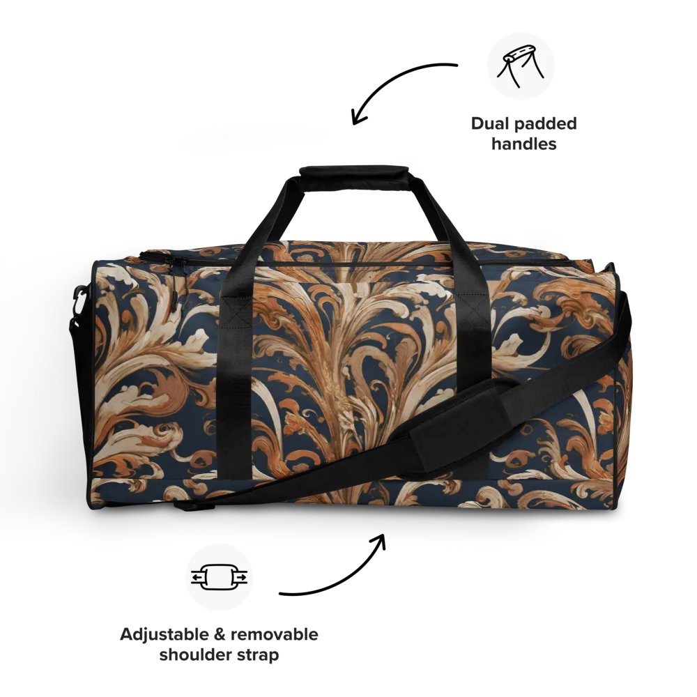 Gilded Flourish on Duffle Bag — Front